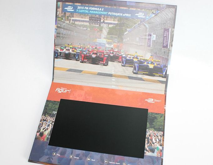 Videopak Customized Hardcover 7 cali Digital Lcd Video Brochure Wideo w folderze IPS SCREEN 1080P Video