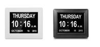 8-calowa karta wideo z broszurą LED Cyfrowe biurko Elektroniczny kalendarz wieczny Zegar z budzikiem Biały kolor / Adapter UL / Extra l
