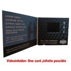 Mówiący elegancki port USB TFT Video Postcard dla biznesu, dostosowany rozmiar