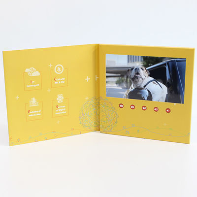 Darmowa próbka Ograniczone wideo w folderze Fabryczna ręcznie robiona kartka z pozdrowieniami LCD 7-calowa broszura wideo na promocję