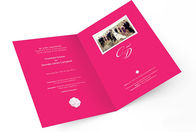 Karta zaproszenie na ślub Video z przycisk magnetyczny, pełna kolorowa cyfrowa broszura wideo