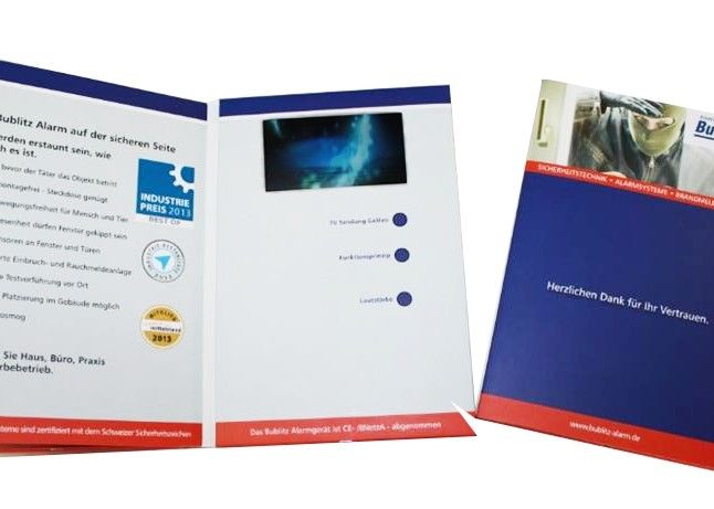 Pełne kolory LED Video Brochure Card, uroczystości / przyjęcia urodzinowe Broszura wideo